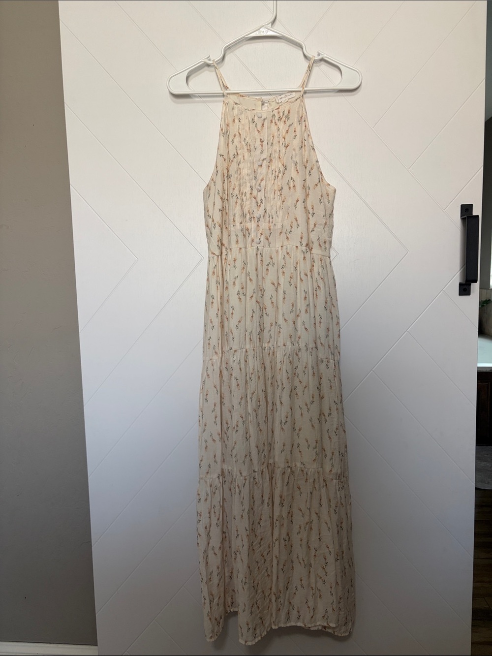 Cream Floral Maxi Dress